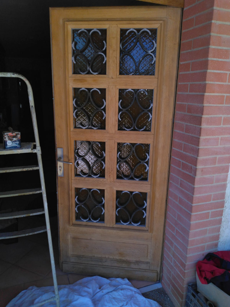 Sablage porte d'entrée